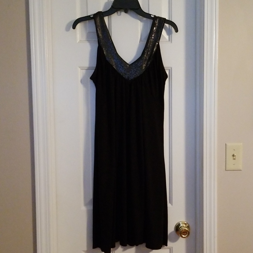 Black sequin dress